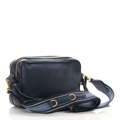 Prada Vitello Daino Medium Double Zip Shoulder Bag Baltico 3 of 12