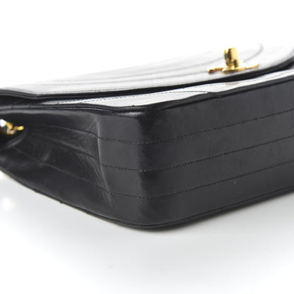 Chanel Lambskin Ribbon Quilted Small Single Flap Black 6 of 10