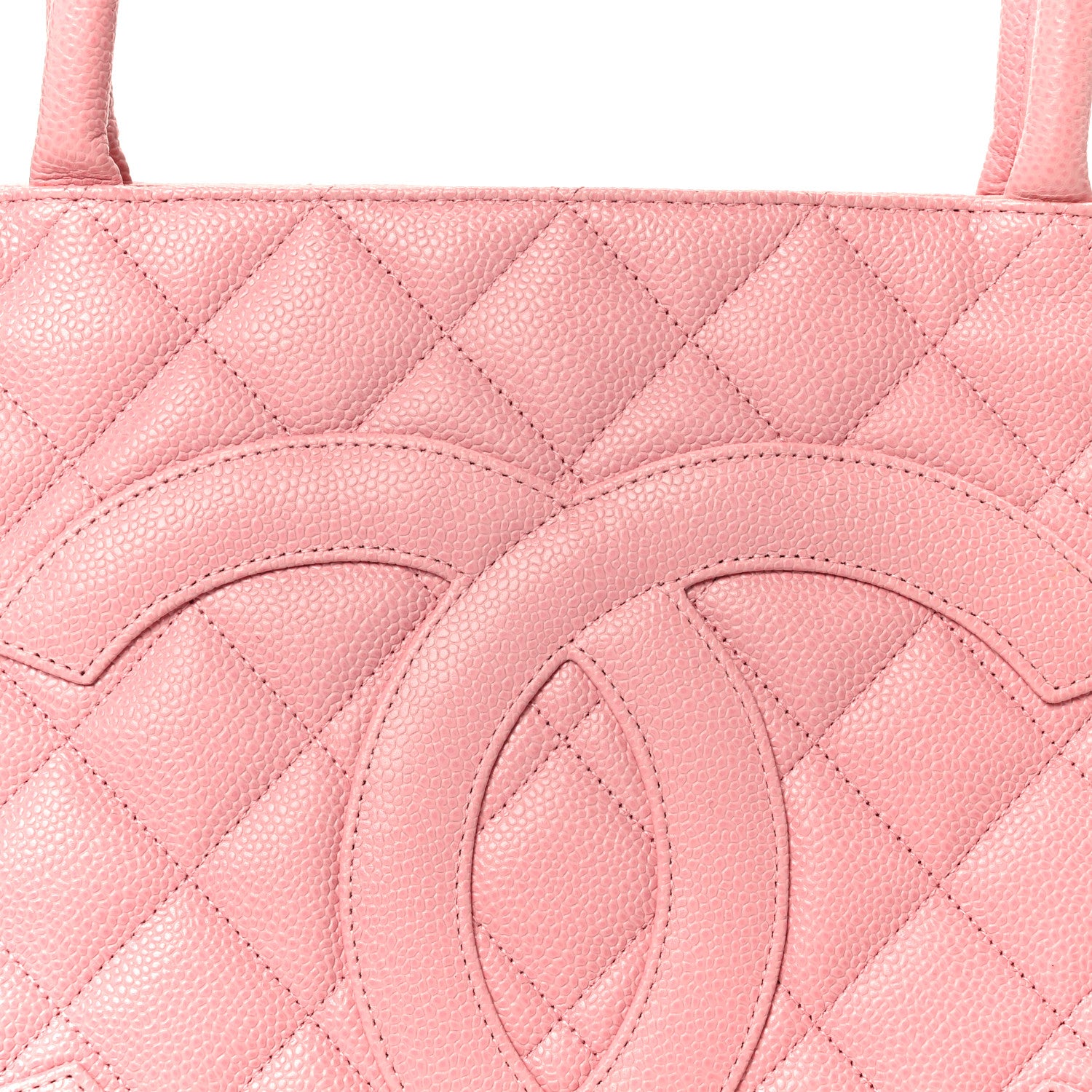 Chanel Caviar Medallion CC Tote Light Pink 7 of 9