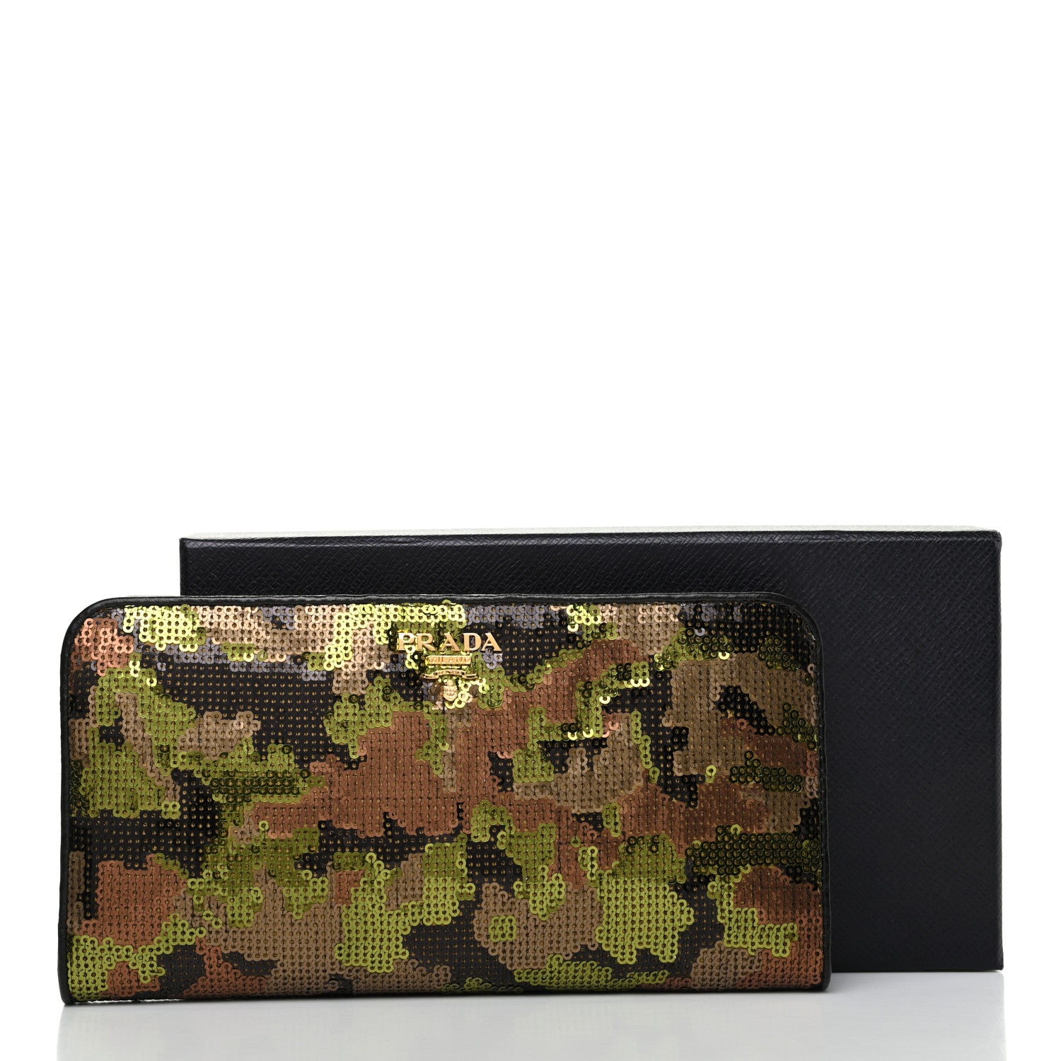 Prada Sequin Camouflage Zip Wallet Mimetico 8 of 8