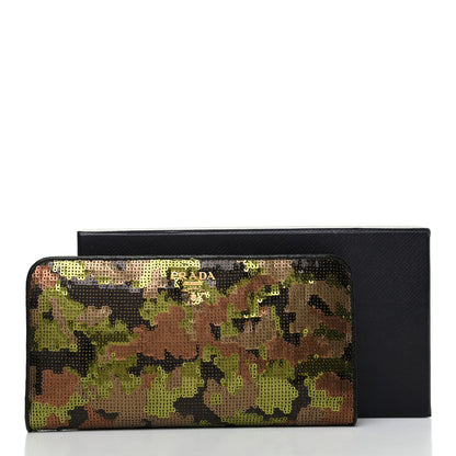 Prada Sequin Camouflage Zip Wallet Mimetico 8 of 8