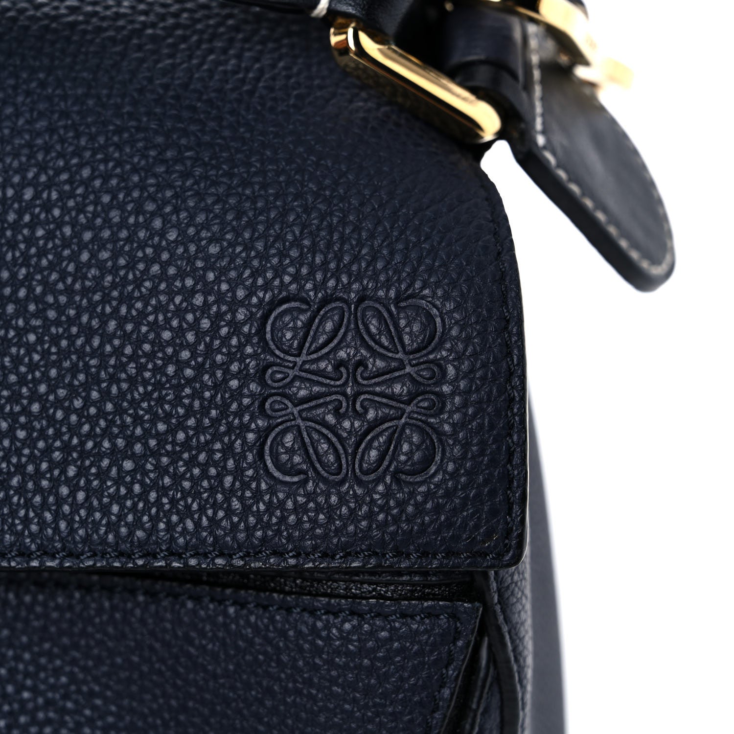 Loewe Calfskin Medium Puzzle Bag Midnight Blue Black 12 of 13