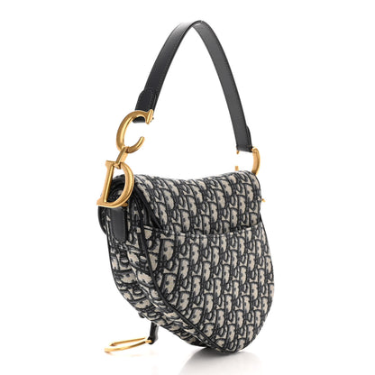 Christian Dior Oblique Saddle Bag Blue 3 of 11