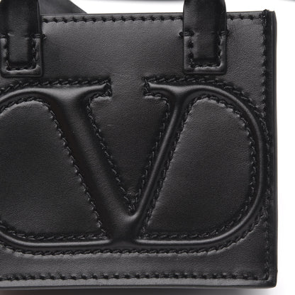 Valentino Garavani Calfskin VLogo Micro Walk Tote Black 9 of 10