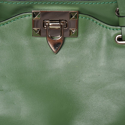 Valentino Garavani Vitello Small Rockstud Tote Jade 8 of 9