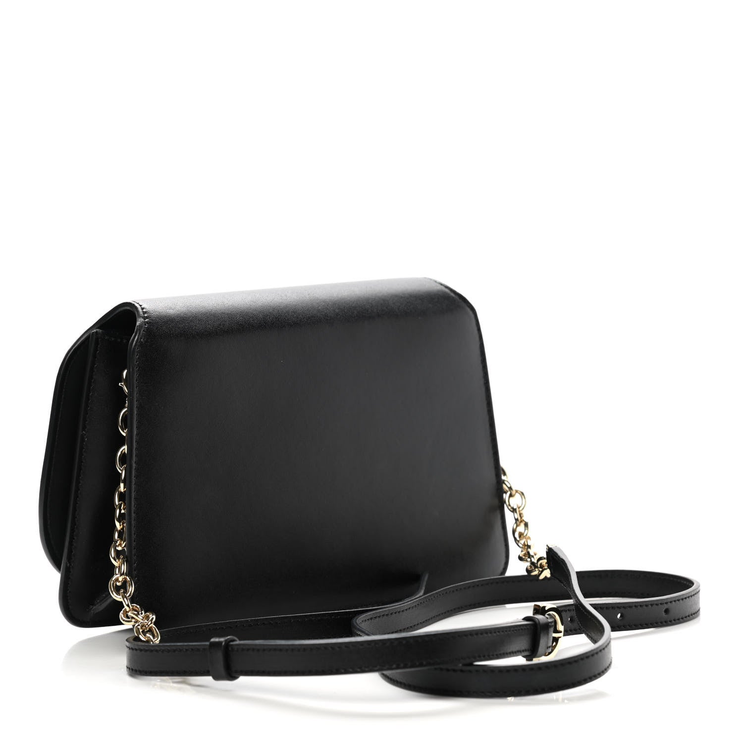 Salvatore Ferragamo Calfskin Vela Crossbody Bag Black 2 of 11