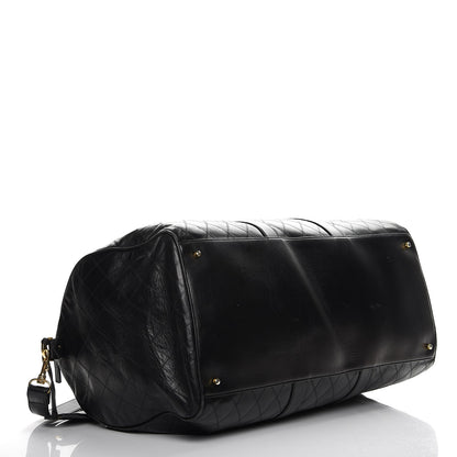Chanel Calfskin Stitched Duffel Bag Black 5 of 16