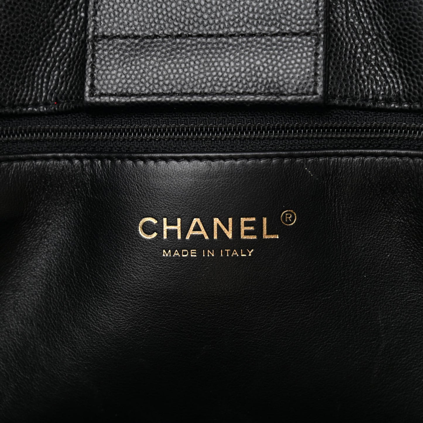Caviar Quilted Large Shopping Tote Black