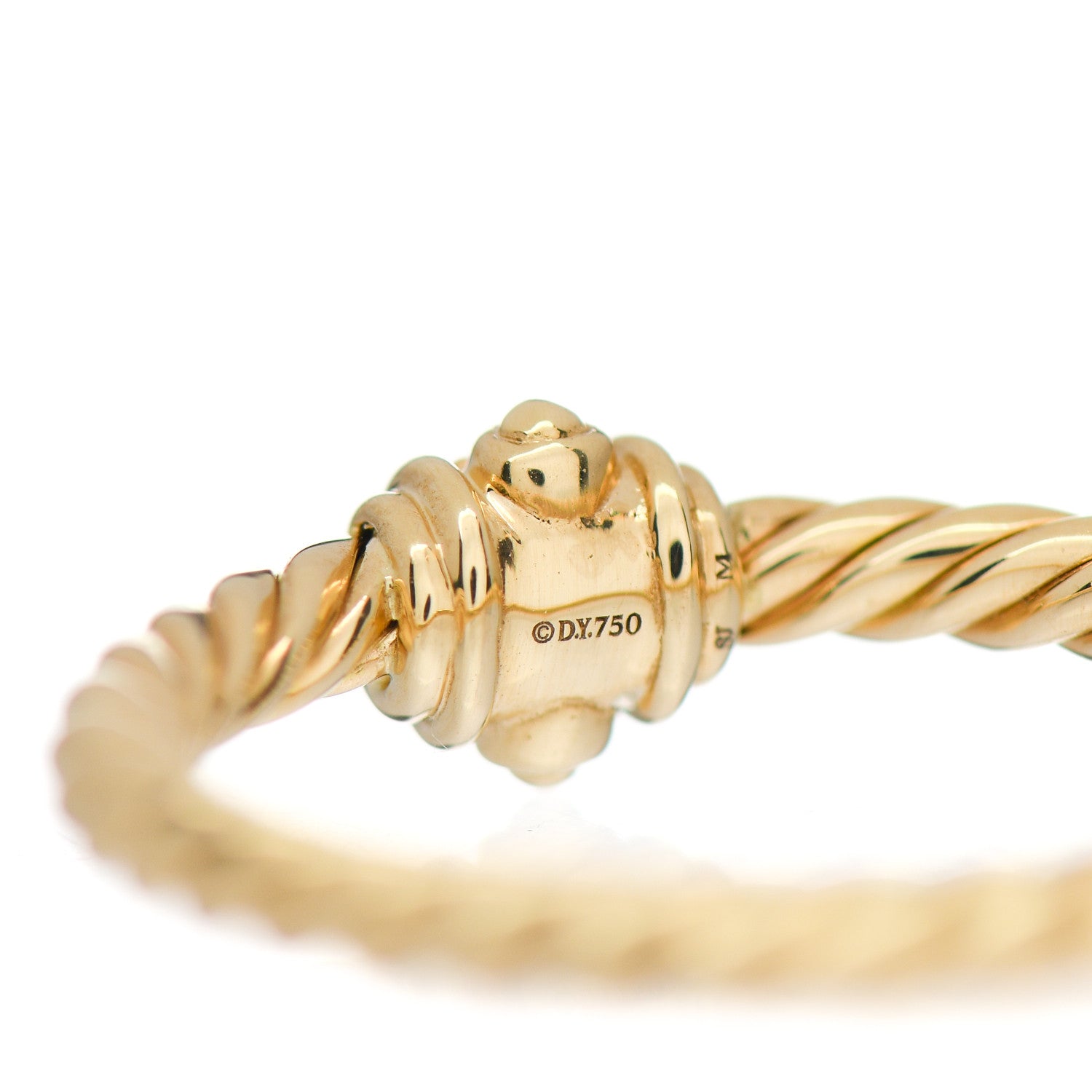 David Yurman 18K Yellow Gold Diamond Renaissance Station Ring 50 5.25 5 of 5