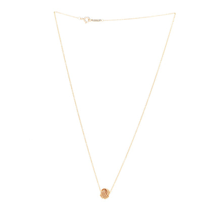 Tiffany 18K Yellow Gold Twist Knot Pendant Necklace 3 of 5