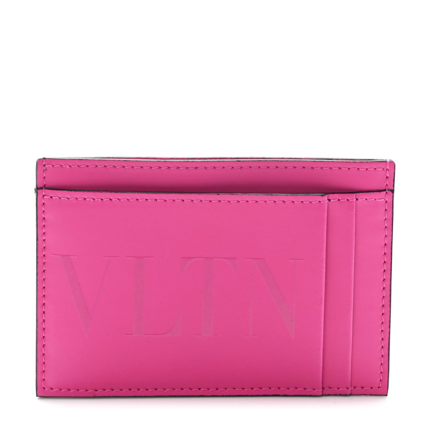 Calfskin VLTN Card Holder Pink