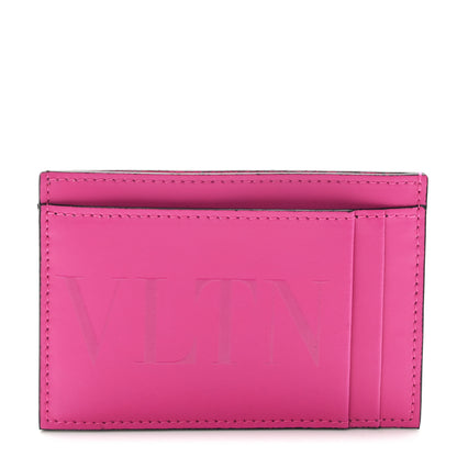 Valentino Garavani Calfskin VLTN Card Holder Pink 1 of 7