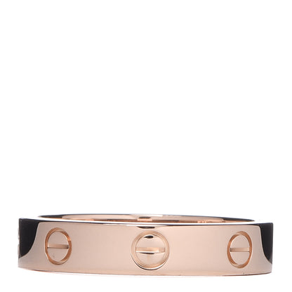 Cartier 18K Pink Gold Diamond 4mm LOVE Wedding Band Ring 54 6.75 3 of 4