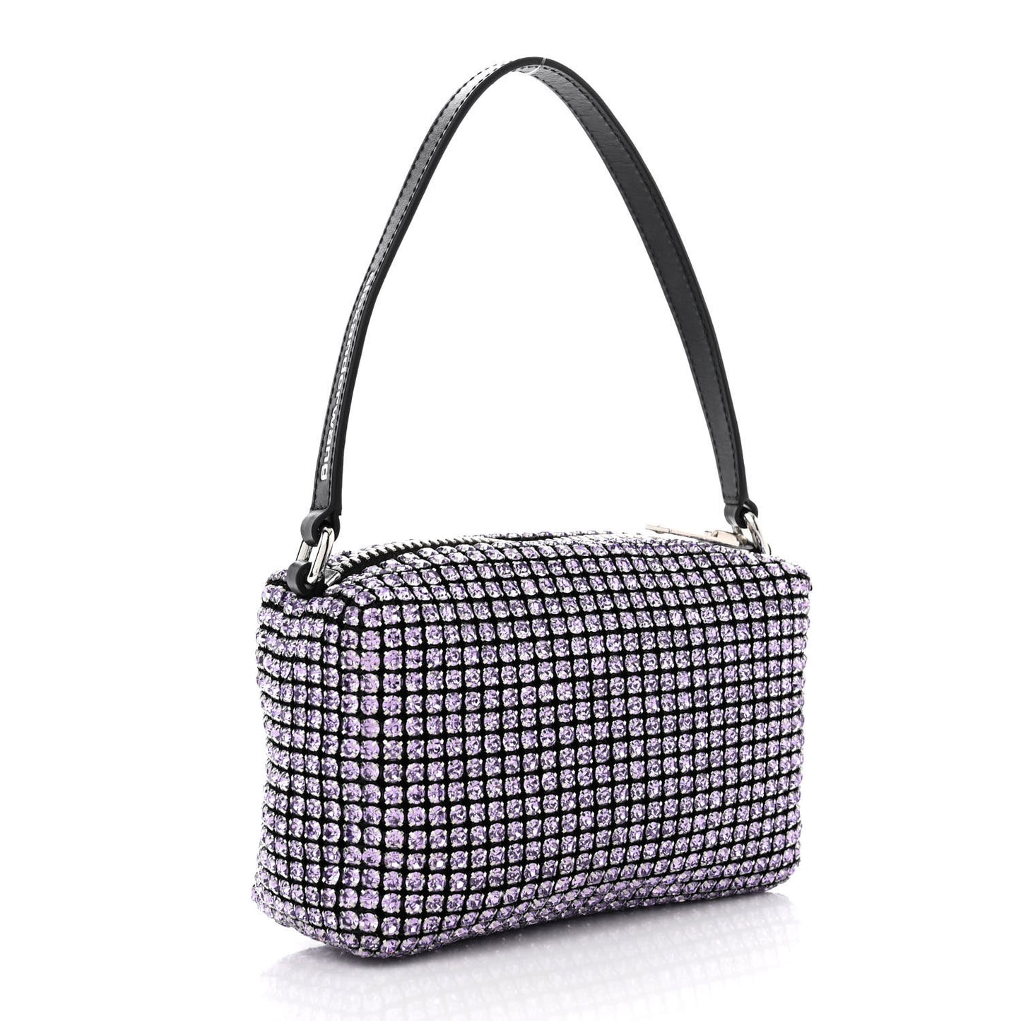 Mesh Crystal Rhinestone Mini Heiress Pouch Winsome Orchid