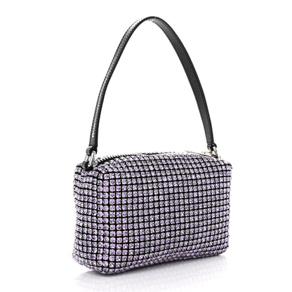Alexander Wang Mesh Crystal Rhinestone Mini Heiress Pouch Winsome Orchid 3 of 11