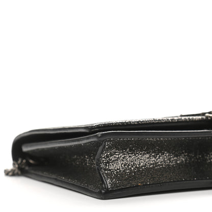 Saint Laurent Metallic Calfskin Classic Monogram Kate Tassel Chain Wallet Gun Metal 10 of 12