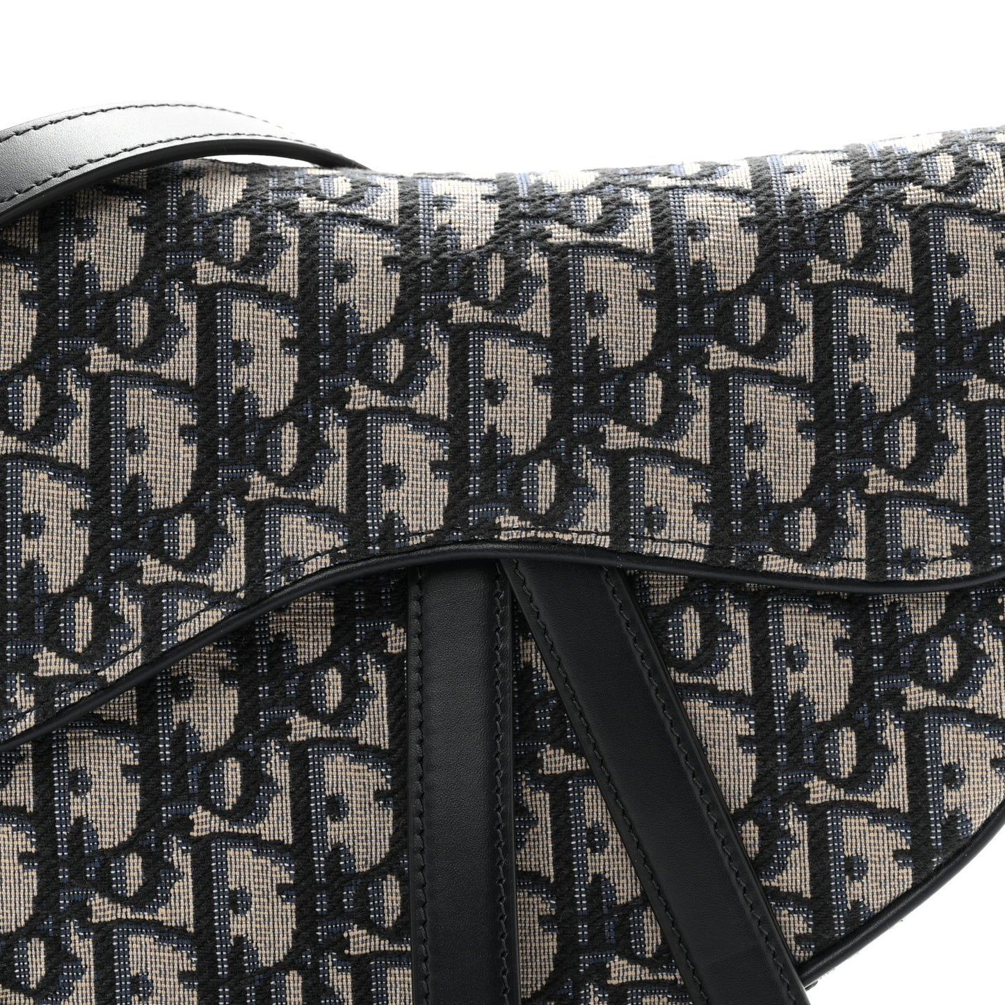 Oblique Saddle Bag With Strap Blue