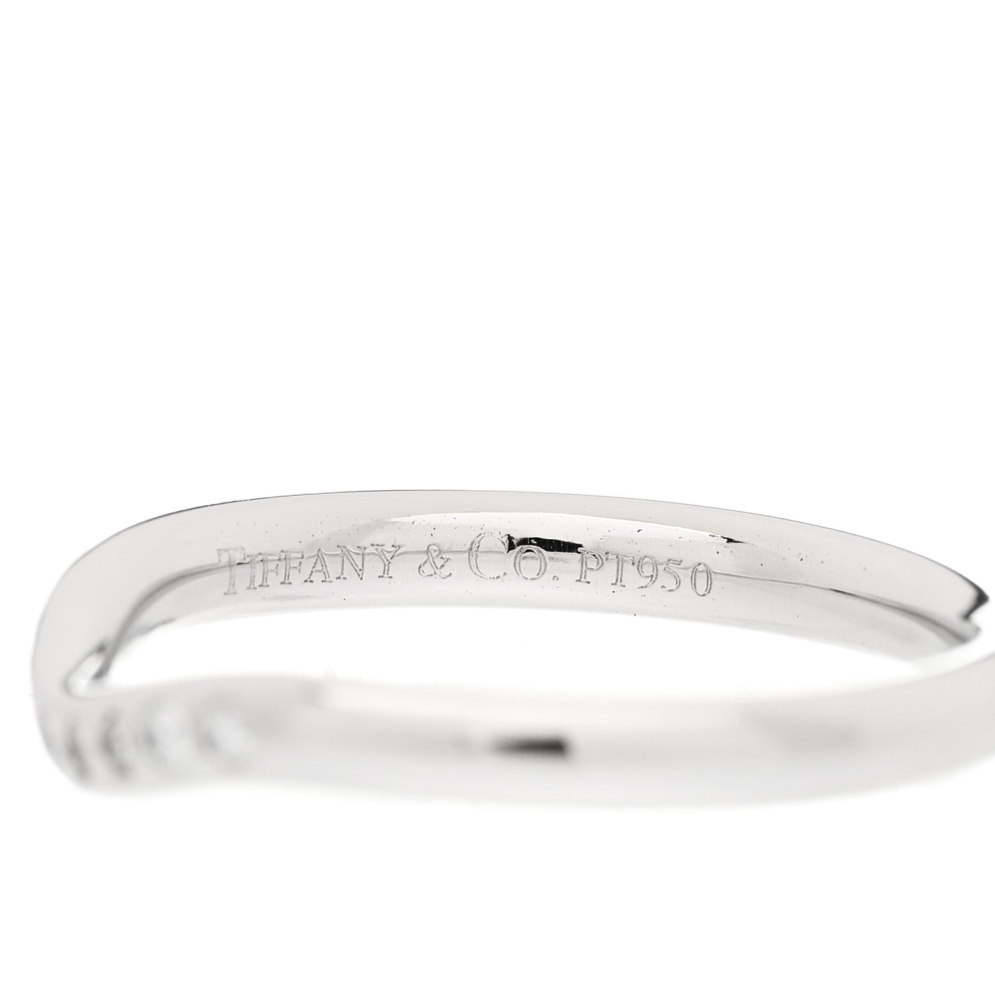 Platinum Diamond Elsa Peretti Curved Wedding Band Ring 48 4.5