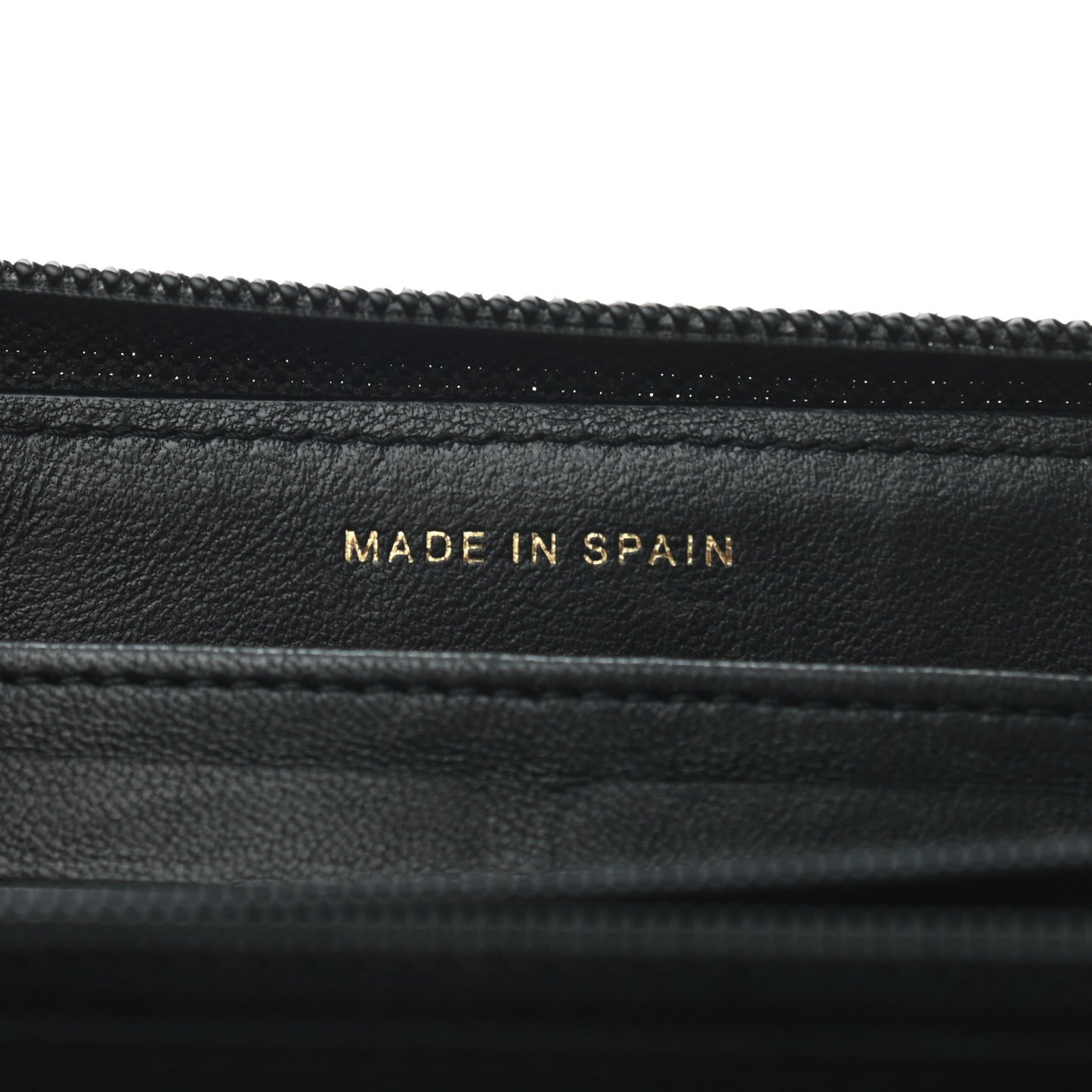Lambskin Quilted Boy Zip Around Wallet Black