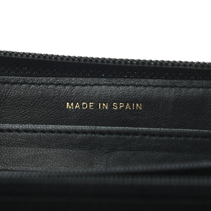 Chanel Lambskin Quilted Boy Zip Around Wallet Black 6 of 8