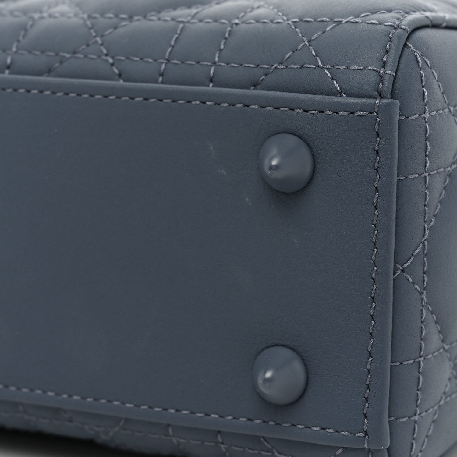 Christian Dior Ultra Matte Calfskin Cannage Small My ABCDior Lady Dior Dark Denim Blue 12 of 16