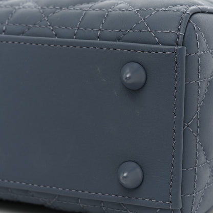 Christian Dior Ultra Matte Calfskin Cannage Small My ABCDior Lady Dior Dark Denim Blue 12 of 16