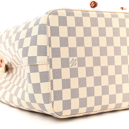 Louis Vuitton Damier Azur Braided Neonoe MM Peach Cream 9 of 10
