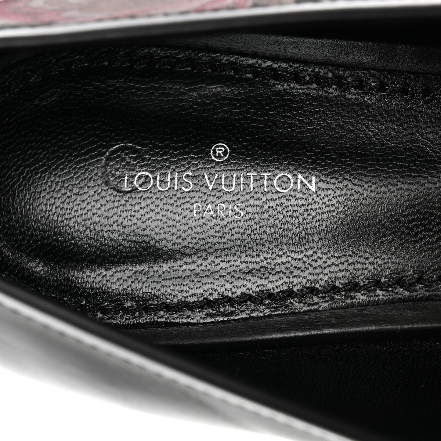 Calfskin Flowers Upper Case Flat Loafer 41 Black Multicolor