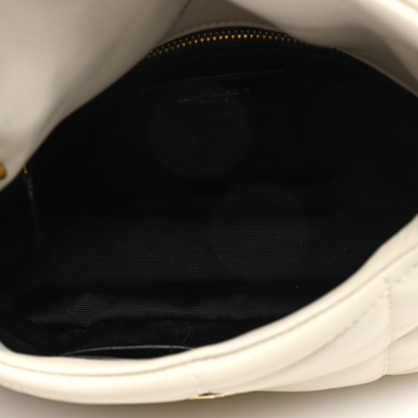 Lambskin Quilted Toy Loulou Puffer Monogram Chain Satchel Crema Soft