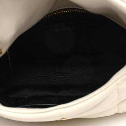 Saint Laurent Lambskin Quilted Toy Loulou Puffer Monogram Chain Satchel Crema Soft 5 of 9