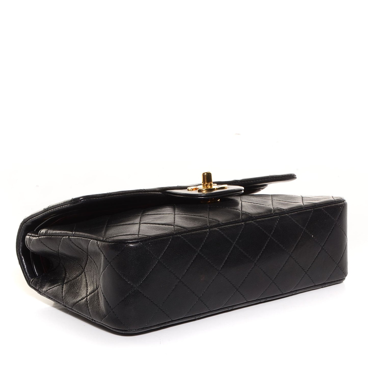 Lambskin Small Double Flap Black