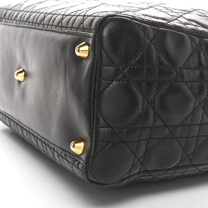 Christian Dior Lambskin Cannage Large Lady Dior Black 9 of 9