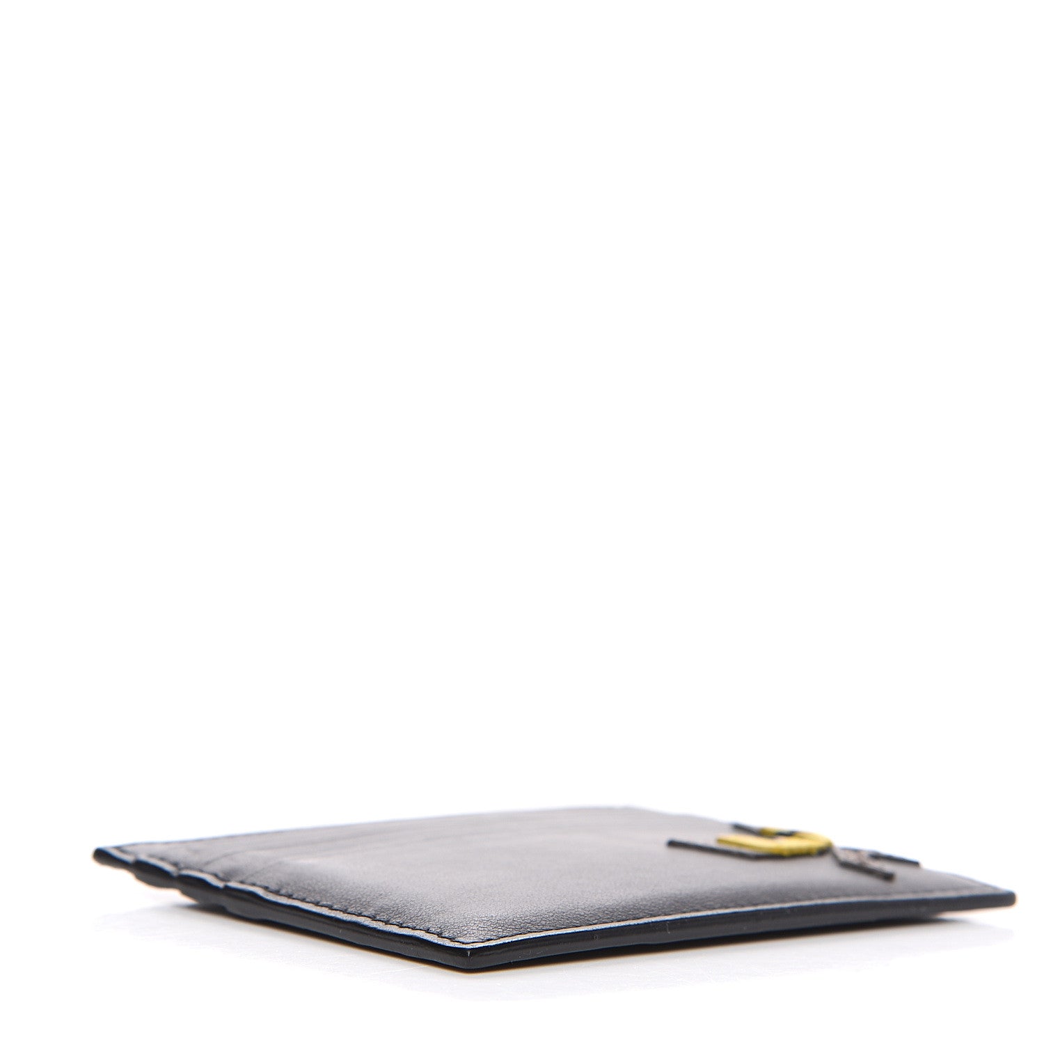 Fendi Vitello Century Opaco Butterfleye Card Holder Black Carbone Multicolor 3 of 7