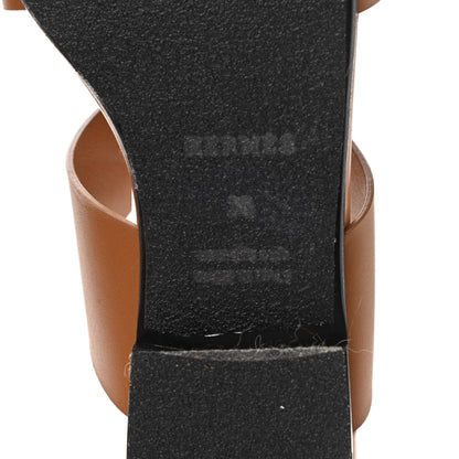 Hermes Calfskin Devise Sandals 35 Beige Dore 6 of 9