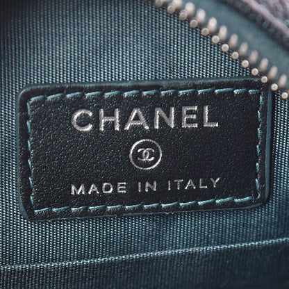 Chanel Iridescent Caviar Quilted Round Filigree Crossbody Dark Turquoise 6 of 11
