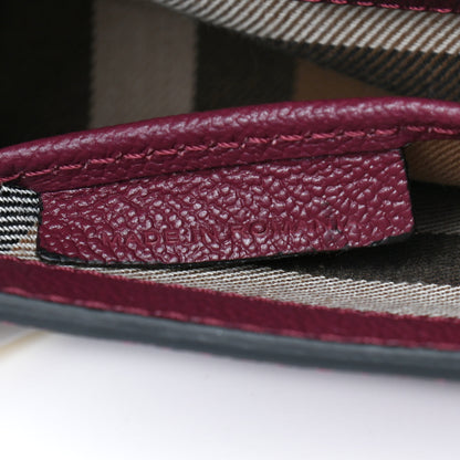 Burberry Soft Grain Calfskin Small Buckle Bag Dark Plum 6 of 8