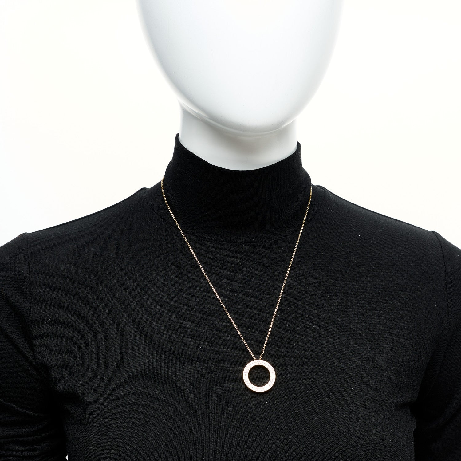 Cartier 18K Yellow Gold Diamond LOVE Paved Necklace 2 of 6