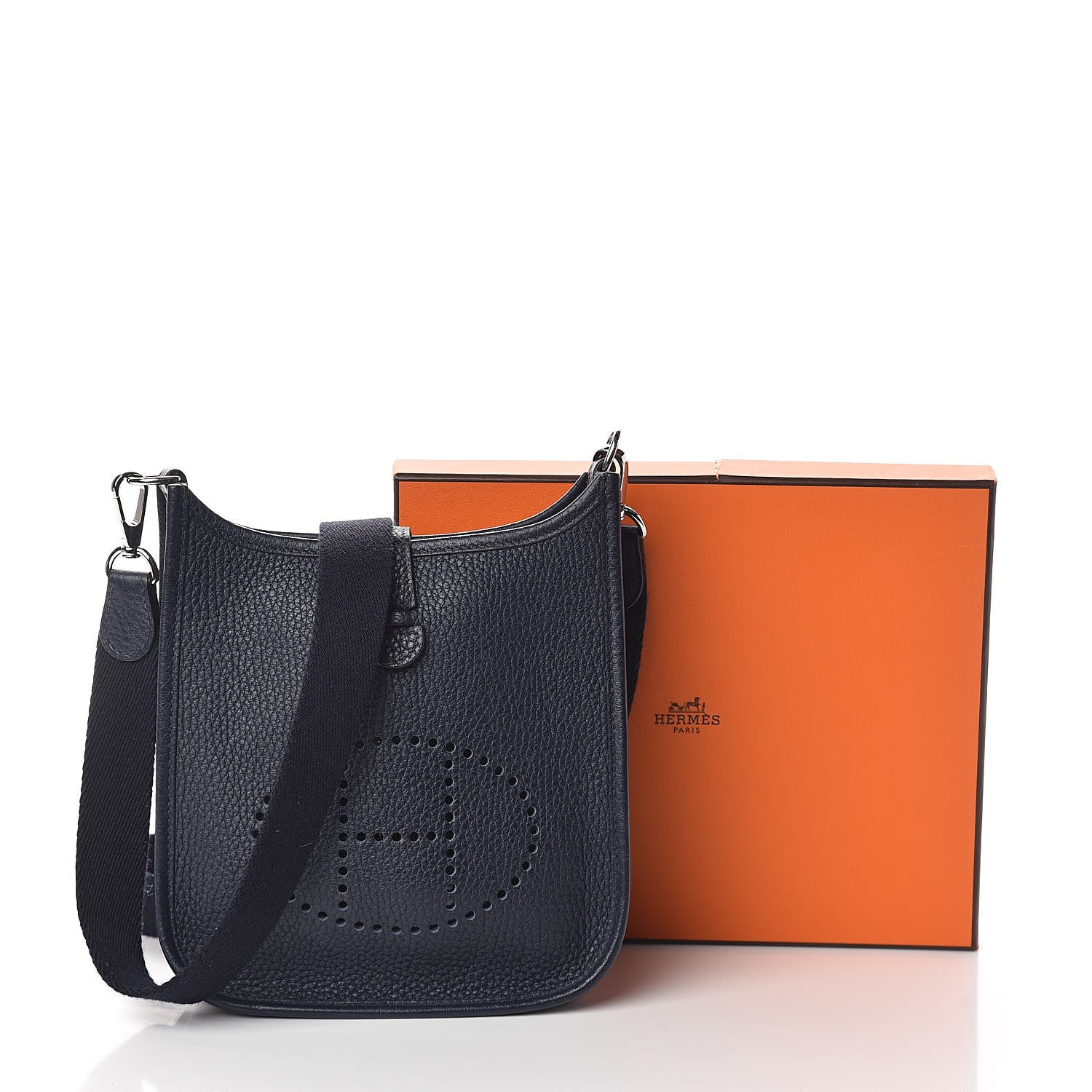 Hermes Taurillon Clemence Amazone Evelyne TPM Bleu Nuit Bleu Indigo 10 of 10