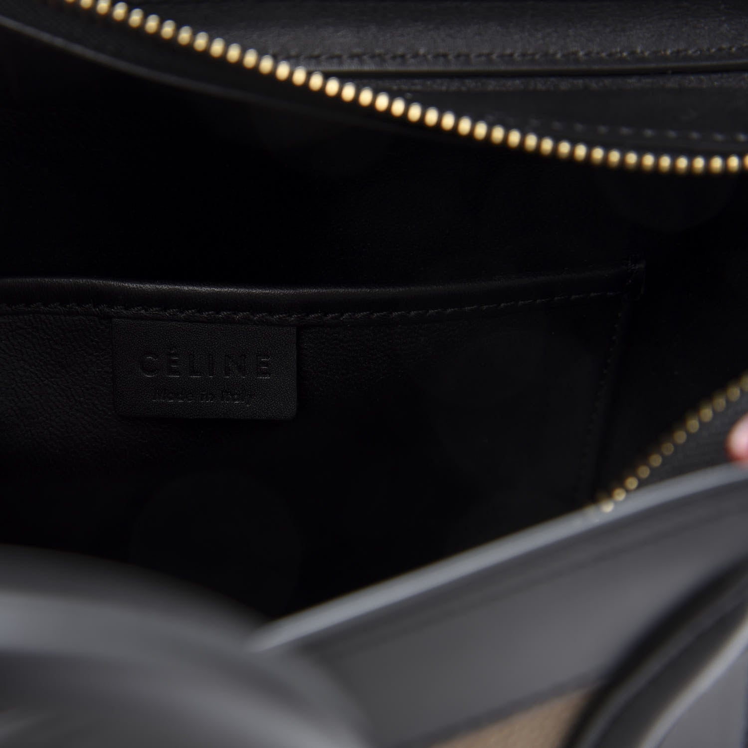 Celine Drummed Calfskin Nubuck Nano Tri-Color Luggage Beige 6 of 10