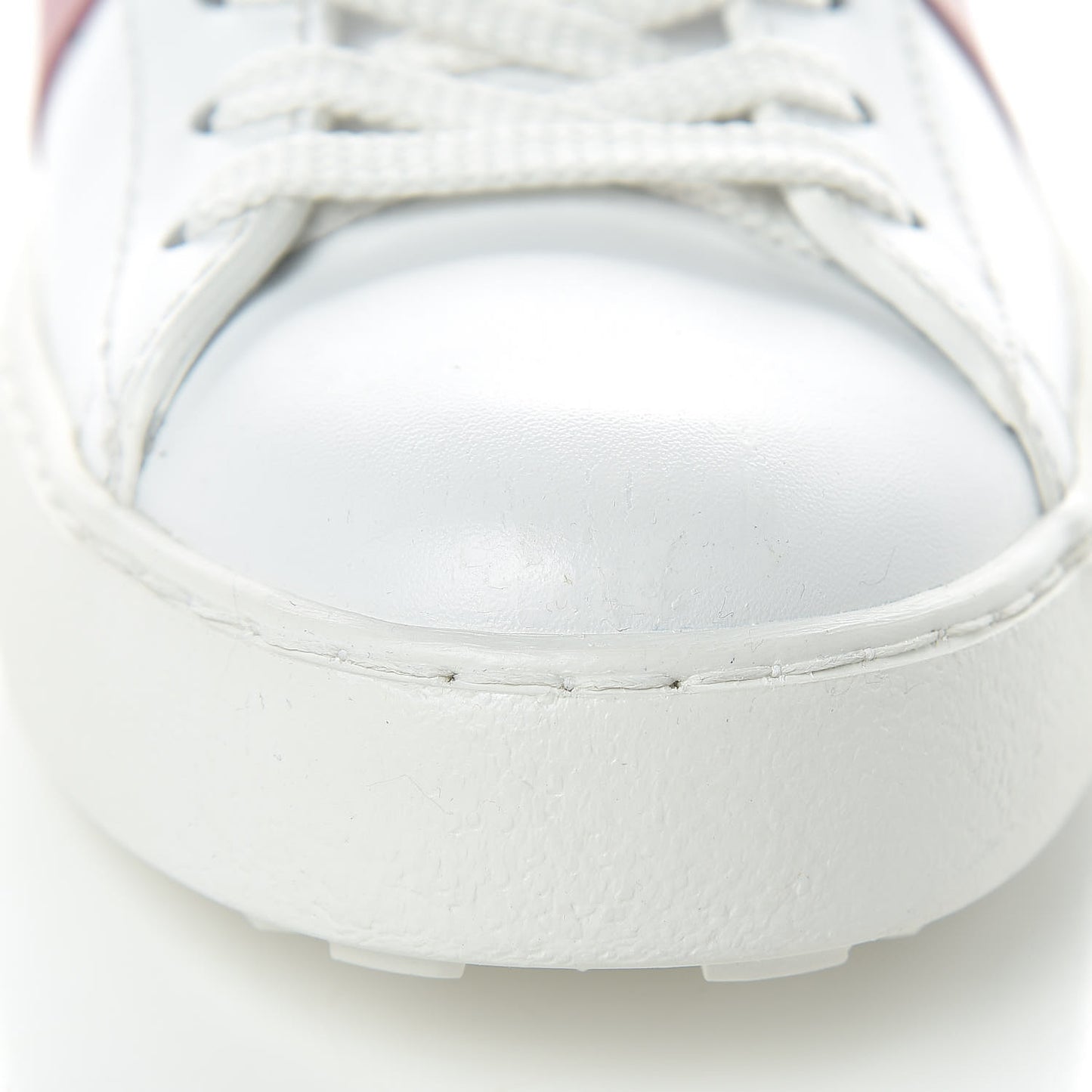 Calfskin Rockstud Open Sneakers 35.5 White Lipstick