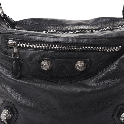 Balenciaga Agneau Giant 21 Silver Hardware Day Hobo Black 6 of 8