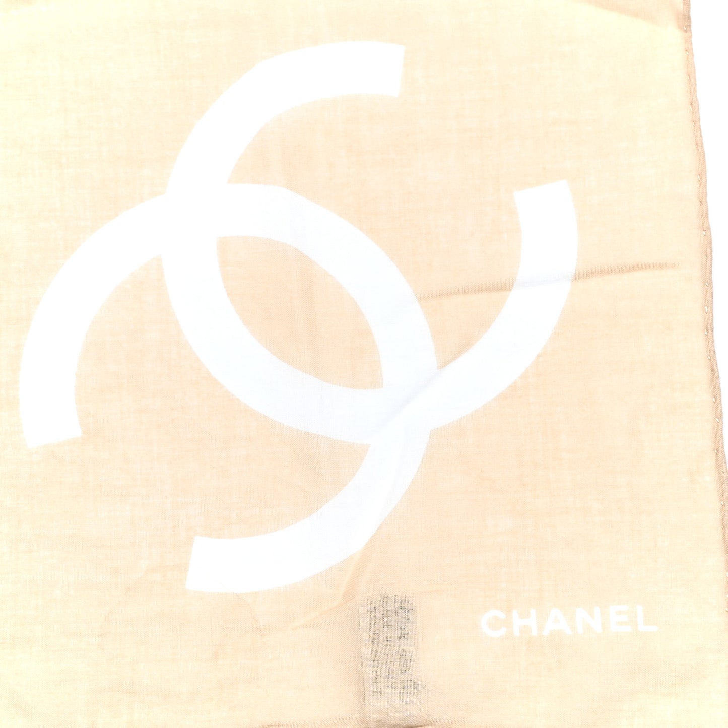 Cotton CC Scarf Beige Ecru