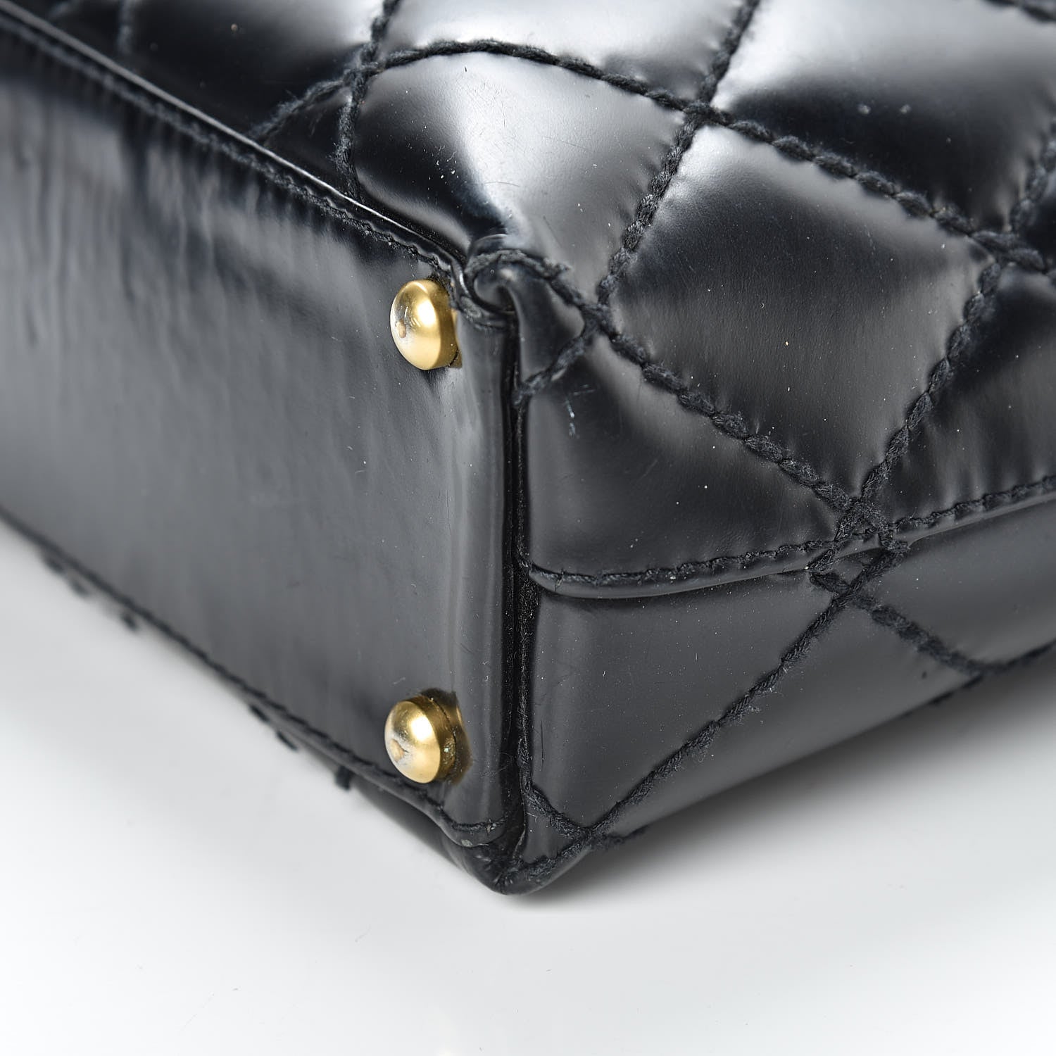 Chanel Calfskin Quilted Small Surpique Stitch Tote Black 16 of 19