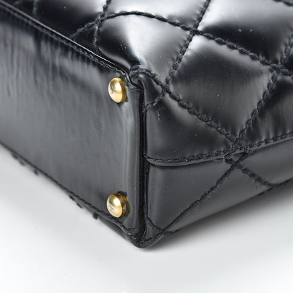 Chanel Calfskin Quilted Small Surpique Stitch Tote Black 16 of 19