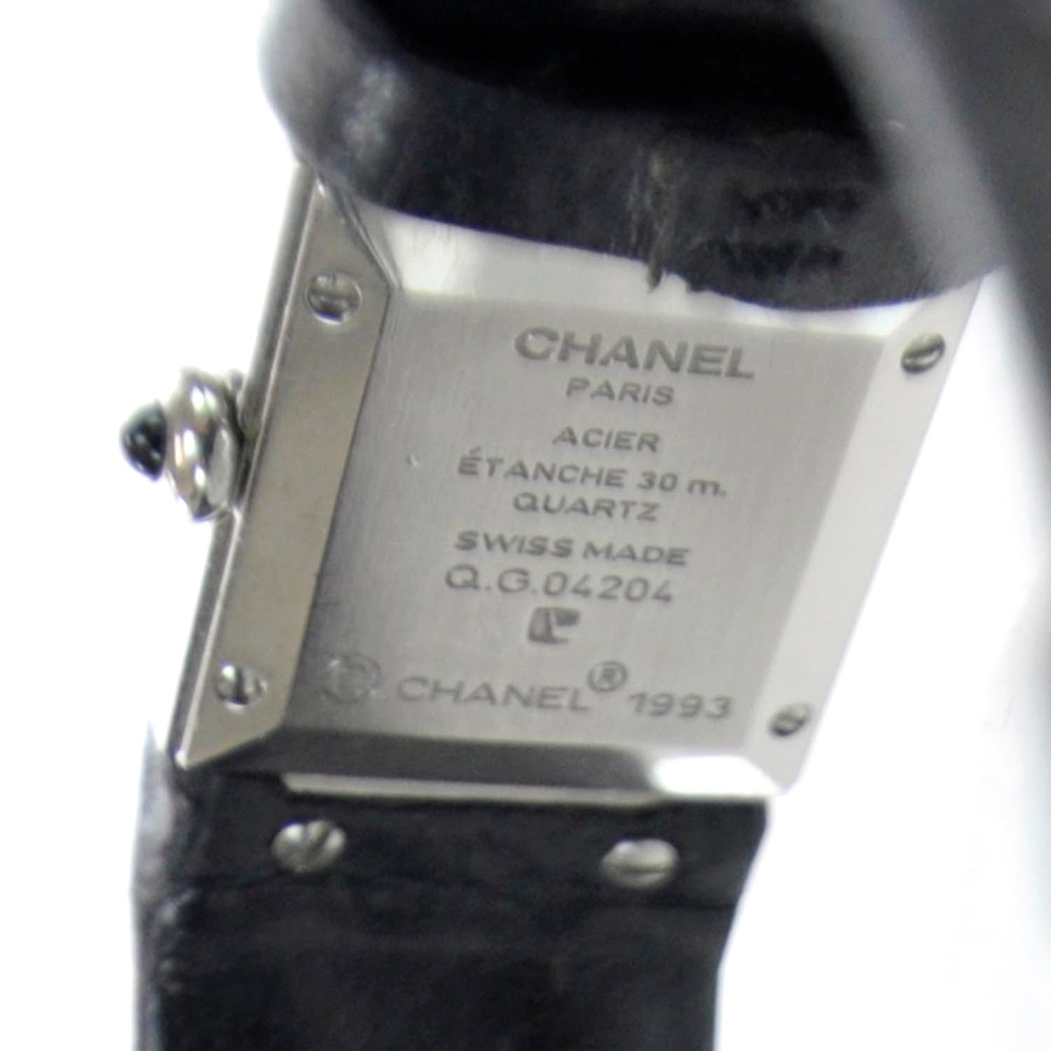 Chanel Stainless Steel Calfskin 19mm Quilted Matelasse Quartz Watch Black 6 of 10