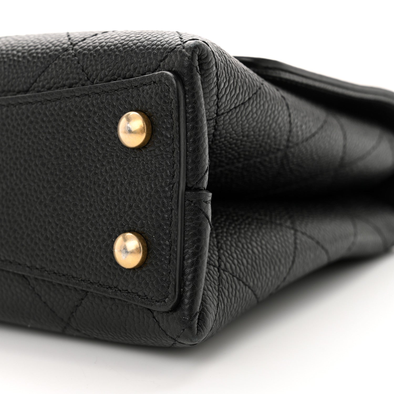 Chanel Grained Calfskin Small Stitched Flap Black 11 of 12