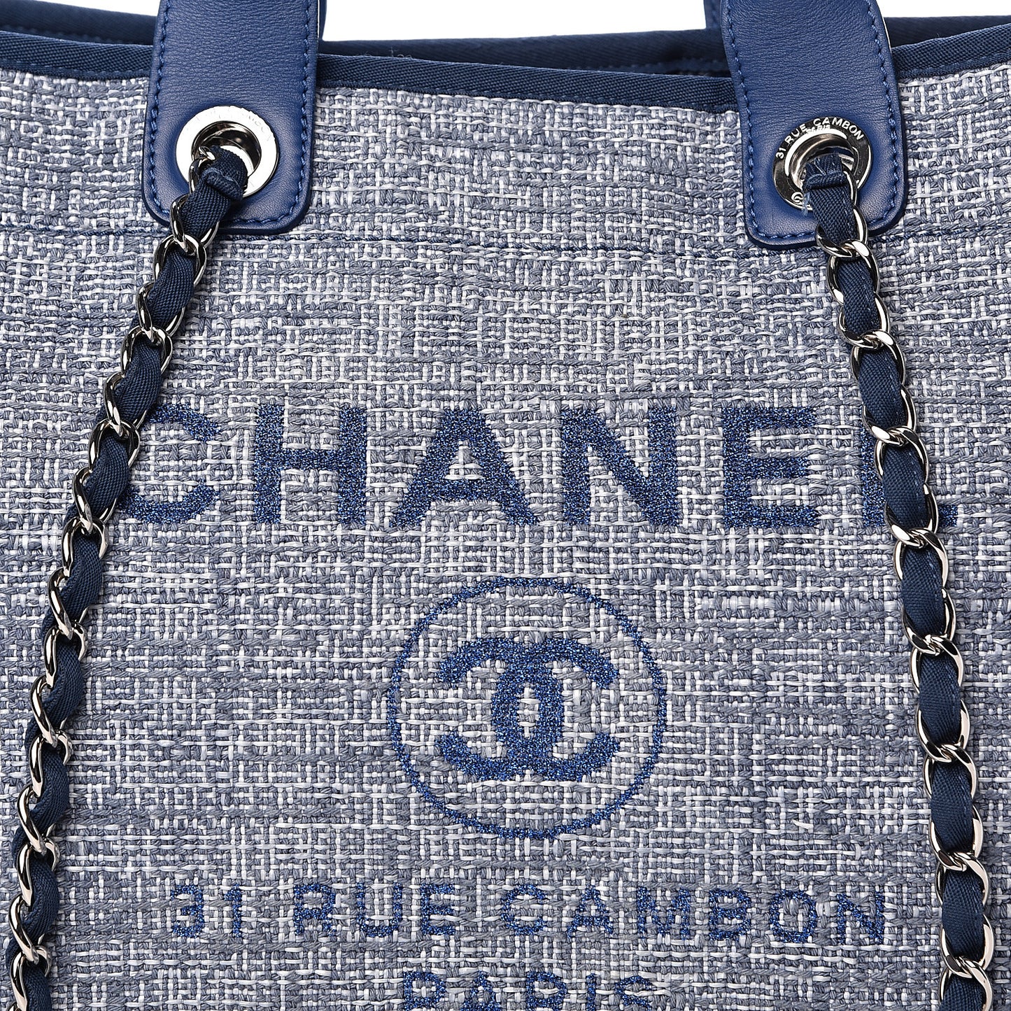 Canvas Large Deauville Tote Blue