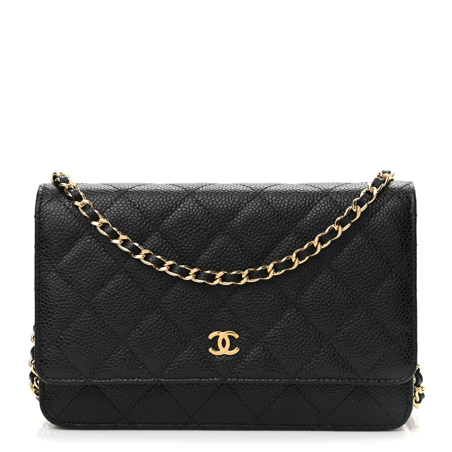 Chanel Caviar Quilted Wallet On Chain WOC Black 1 of 12