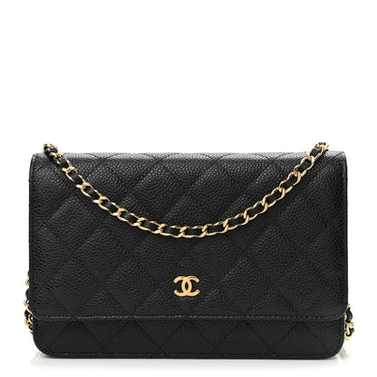 Chanel Caviar Quilted Wallet On Chain WOC Black 1 of 12