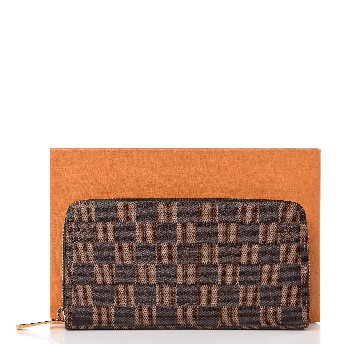 Damier Ebene Zippy Wallet Rose Ballerine